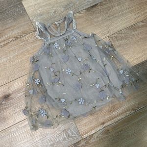 Silver Grey Floral dress